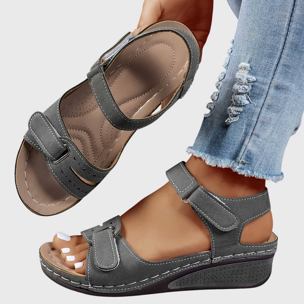 Crystal | Comfortabel verstelbare sandalen dames zomerschoenen