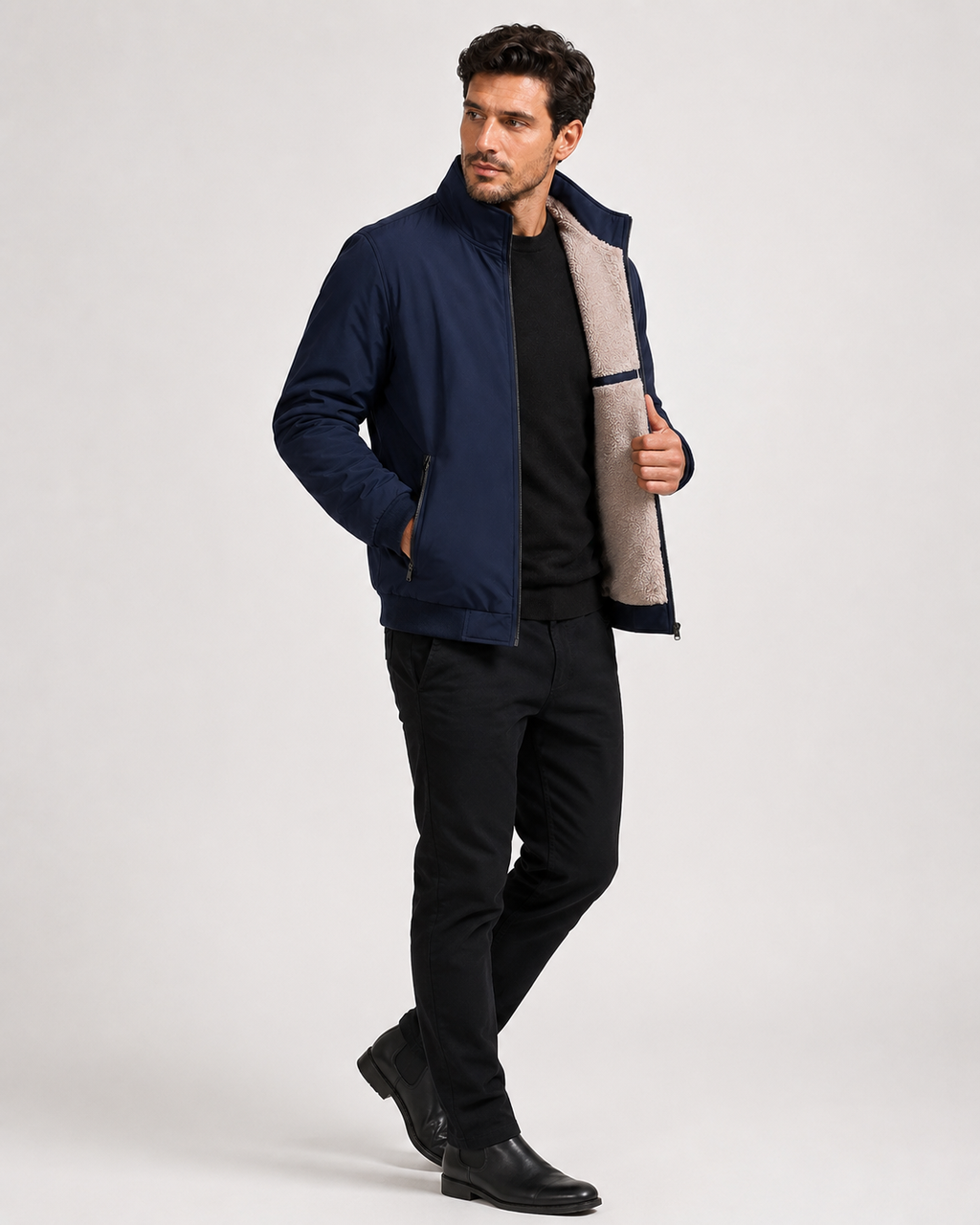 Men’s Fleece Jacket – Extra Thick & Warm for Cold Days