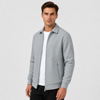 Men’s Waffle-Knit Full-Zip Jacket – Lightweight Casual Sporty Jacket