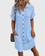 Caroline | luchtige midi blousejurk casual