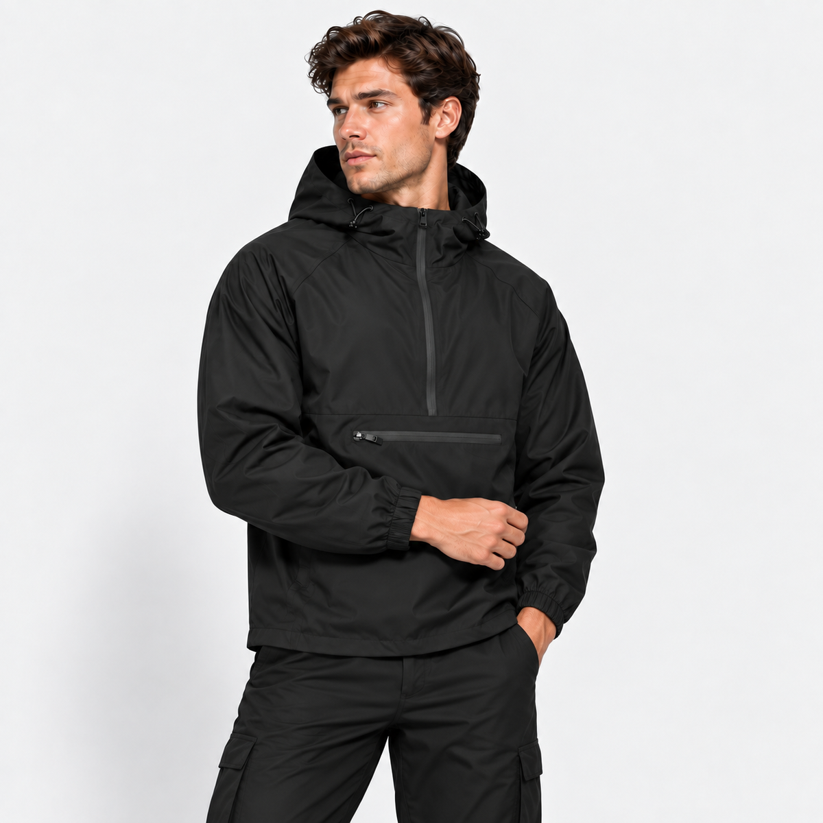 Men’s Sporty Pullover Jacket – Lightweight Autumn Layer