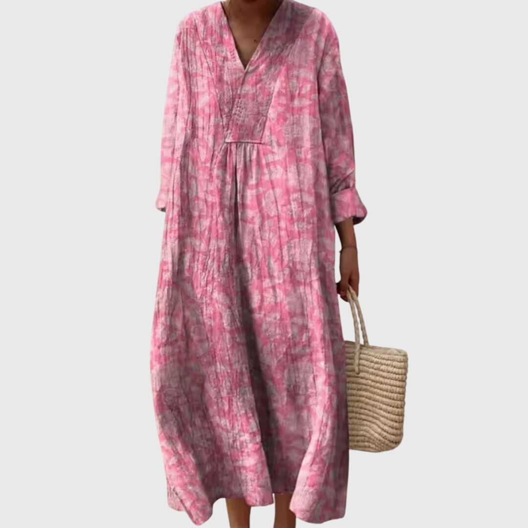 Stephanie | luchtige boho print midi jurk zomer