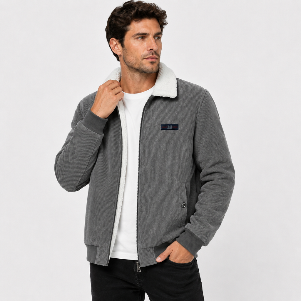 Men's Corduroy Jacket with Warm Fleece Lining – Comfortable & Timeless