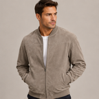Men’s Zip-Up Jacket with Sporty Stand Collar