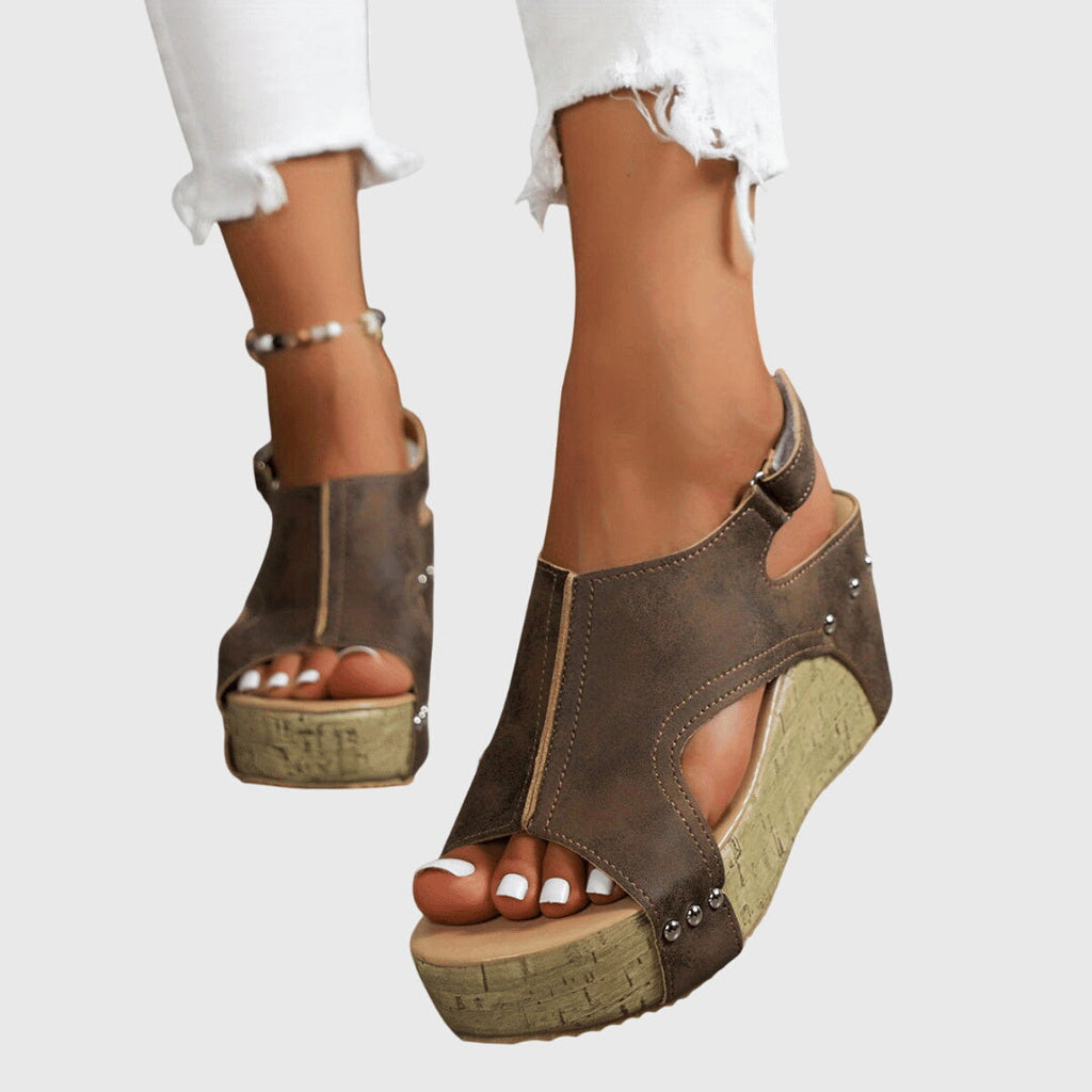 Lydia | Comfortabel sleehak sandalen plateau zomerschoenen dames