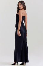 Camellia | Strapless kanten maxi jurk glamour avond