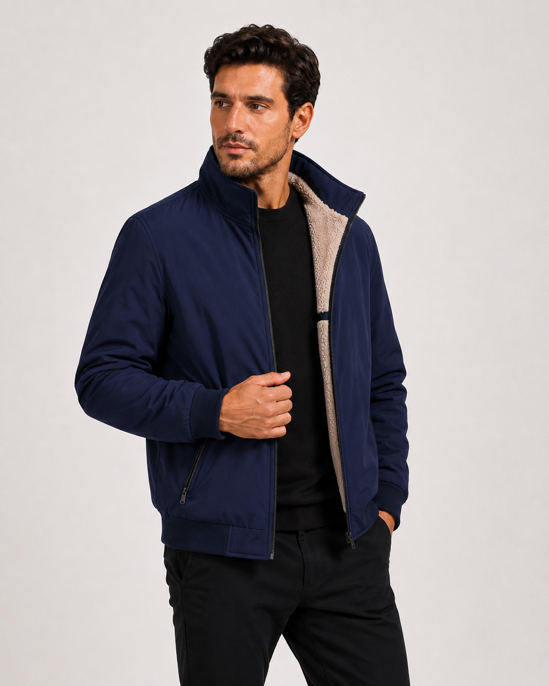 Men’s Fleece Jacket – Extra Thick & Warm for Cold Days
