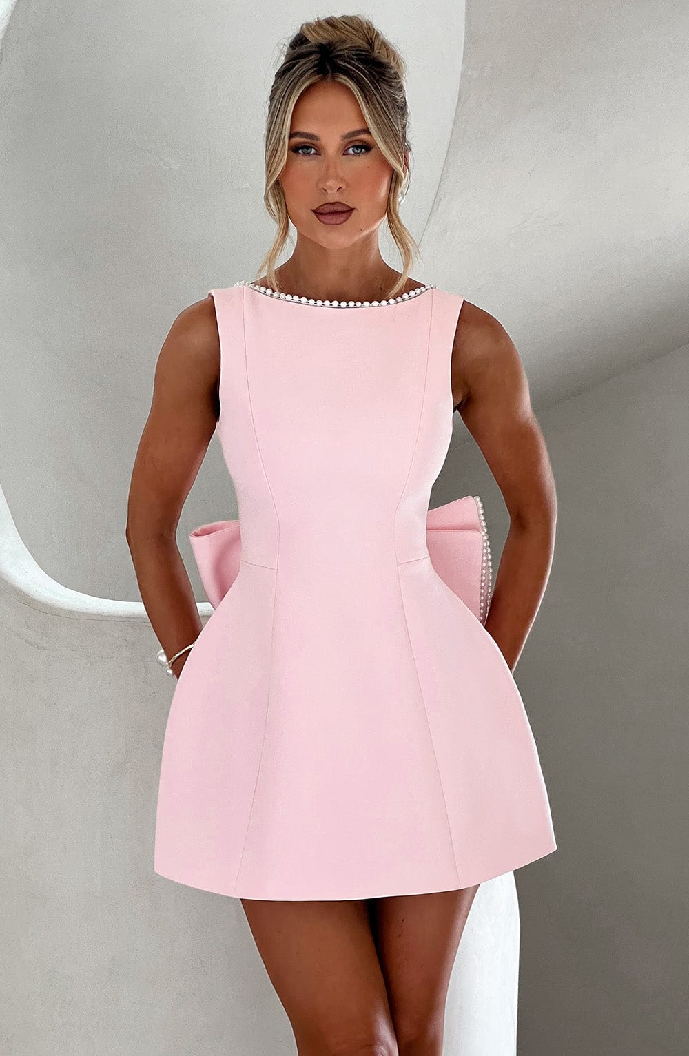 Catherine | Getailleerd mini jurk elegant bruiloft