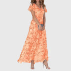 Lola | stijlvolle bloemen midi jurk zomer