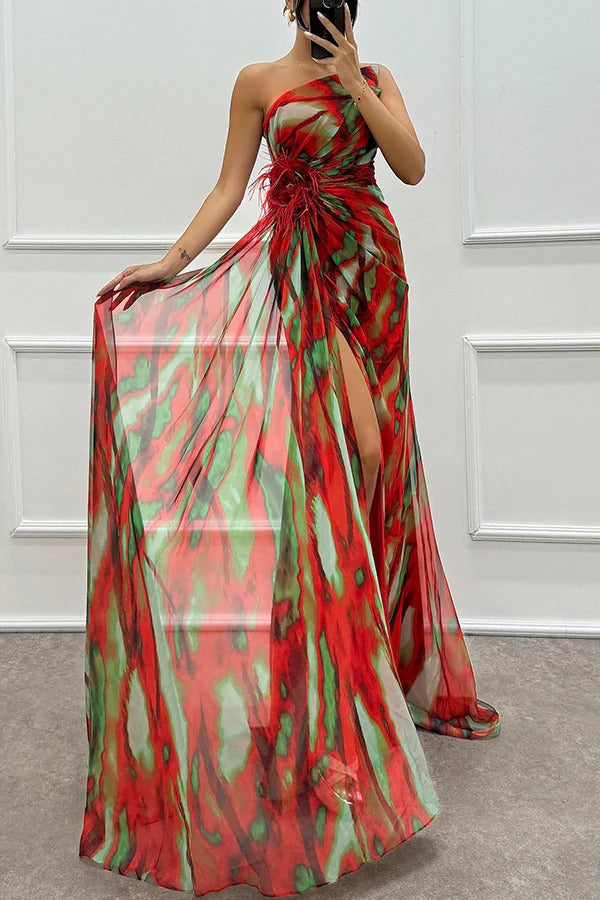 Isla | Kleurrijke maxi jurk elegant bruiloft