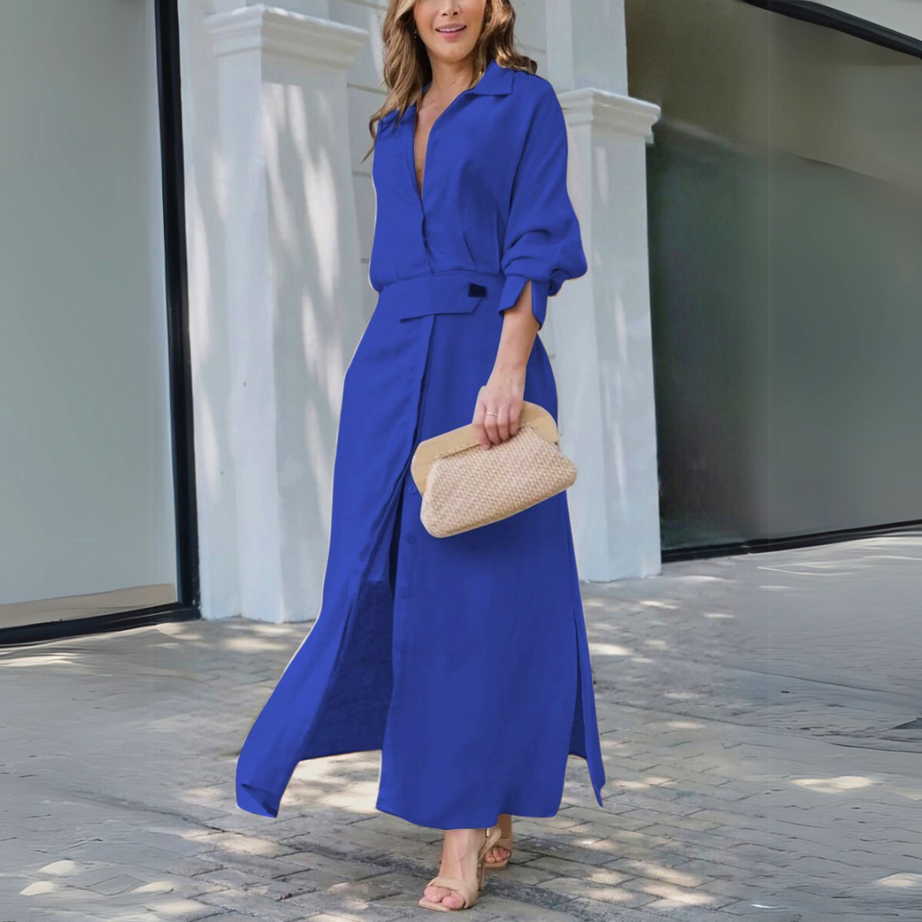 Amara | Luchtige maxi jurk v-hals zomers elegant