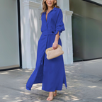 Amara | Luchtige maxi jurk v-hals zomers elegant