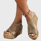 Lydia | Comfortabel sleehak sandalen plateau zomerschoenen dames