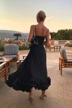 Dahlia | Vloeiende maxi jurk elegant casual bruiloft