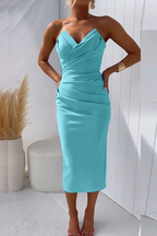 Antoinette | Strapless kanten jurk elegant feest avond