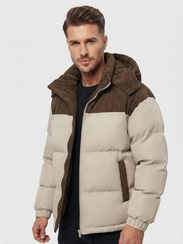 Men’s Warm Hooded Winter Jacket – Thickened Windproof Casual Outerwear
