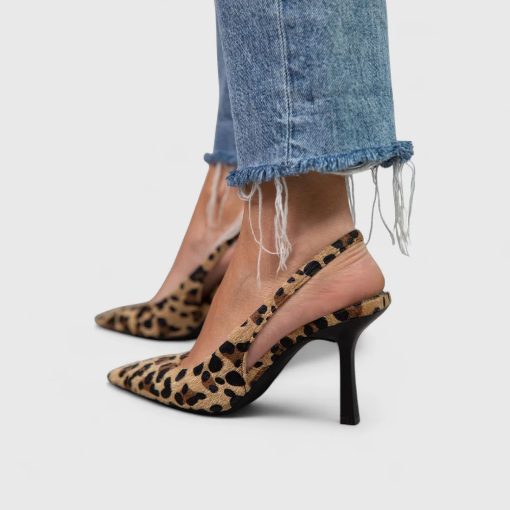 Sophie | Chic slingback hakken dames panter print
