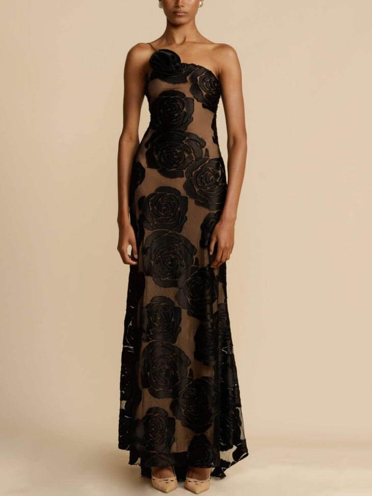 Arabella | Bloemen maxi jurk romantisch vloeiend bruiloft