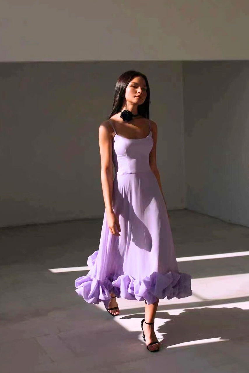 Dahlia | Vloeiende maxi jurk elegant casual bruiloft