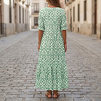 Annika | Comfortabel maxi jurk patroon dames