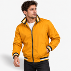 Men’s Stand Collar Pilot Jacket – Color Block Casual Sportswear
