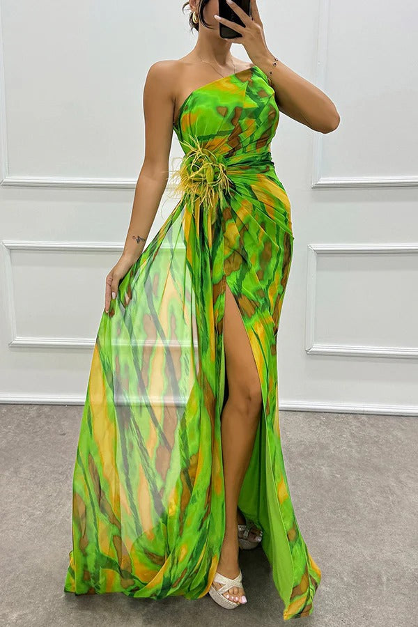 Isla | Kleurrijke maxi jurk elegant bruiloft