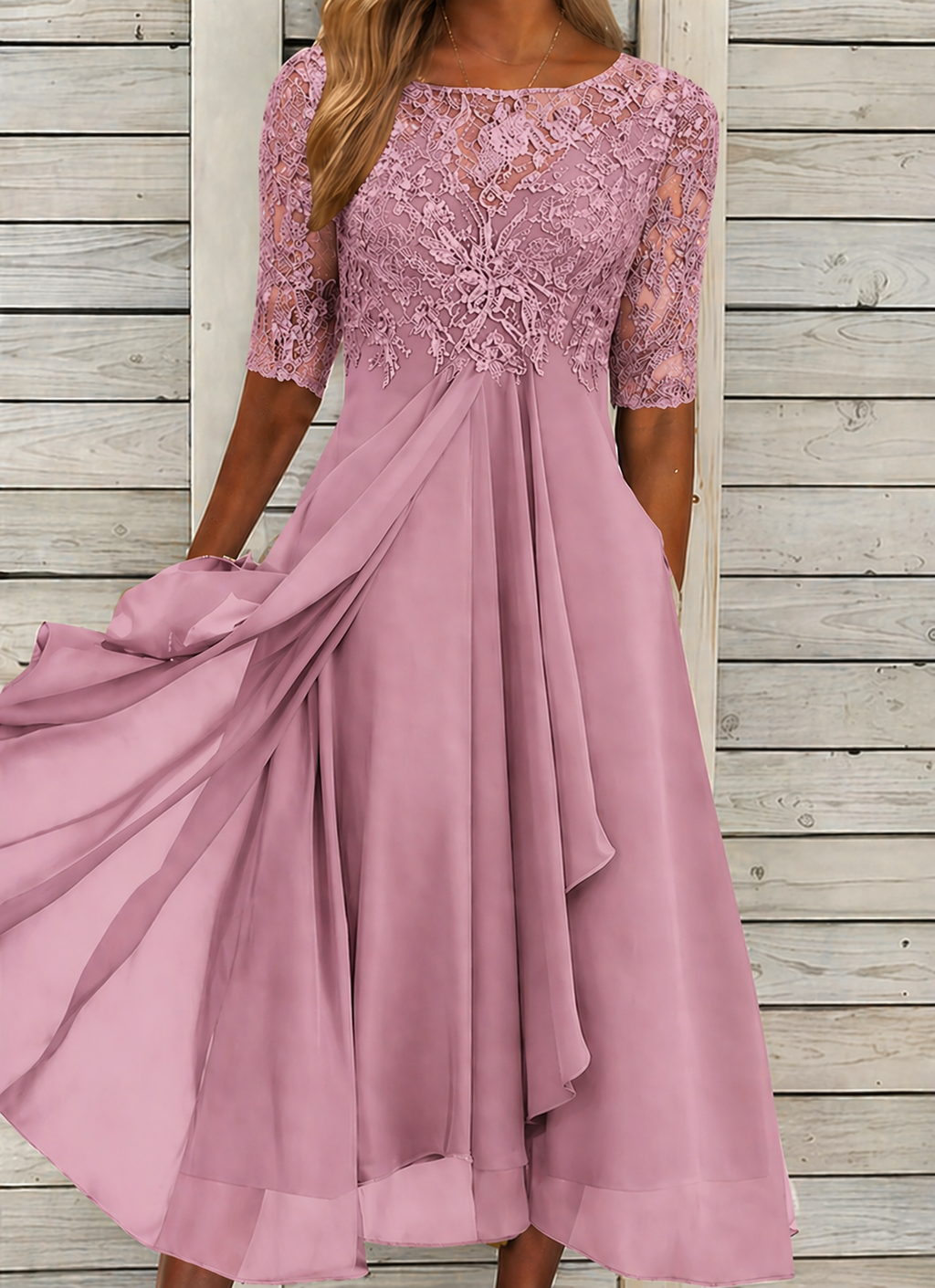 Rosa | luchtige midi jurk zomers veelkleurig casual