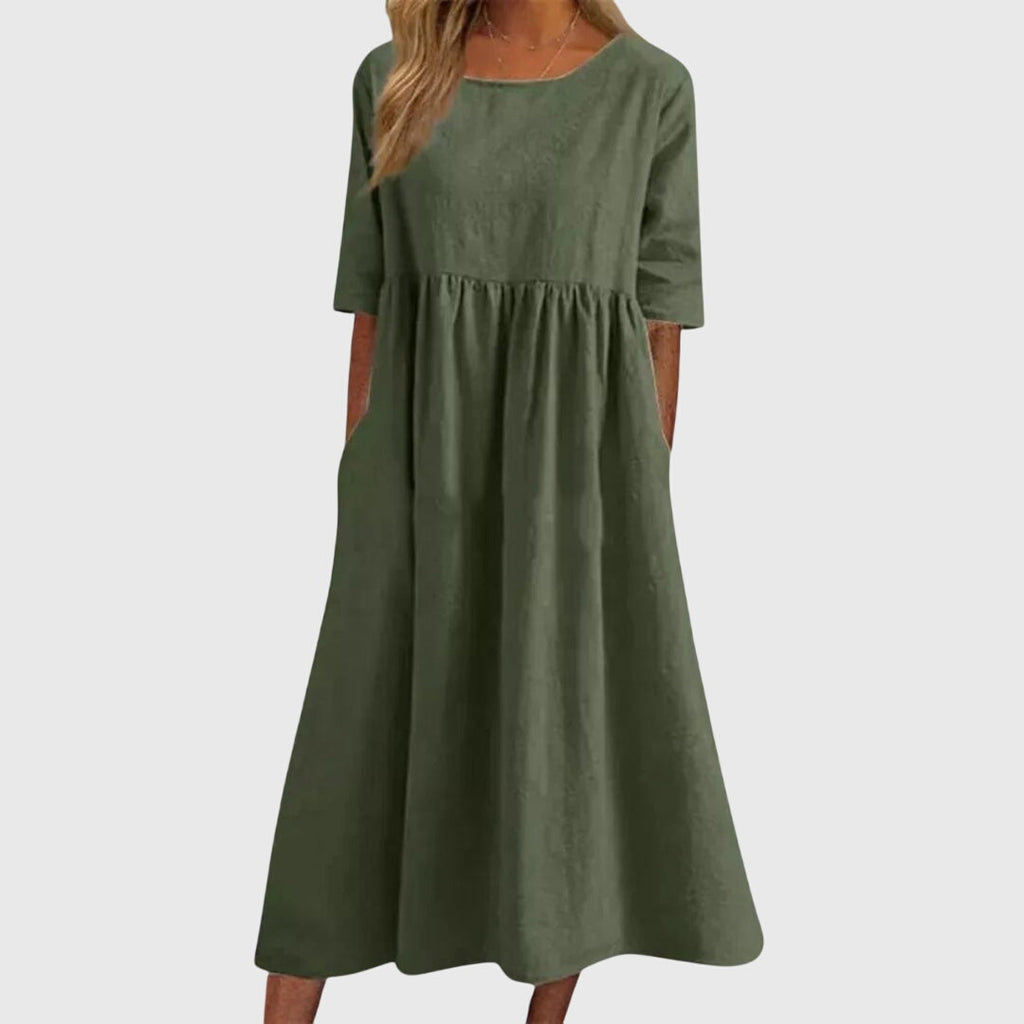 Haisley | relaxed simpel midi jurk casual