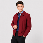 Men's Executive Lapel Zip-Pocket Jacket