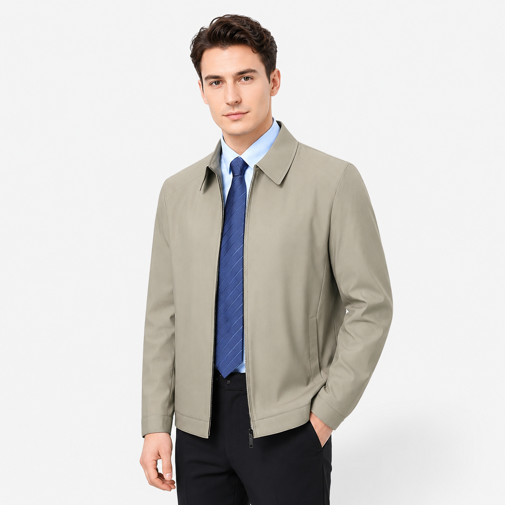 Men's Executive Lapel Zip-Pocket Jacket