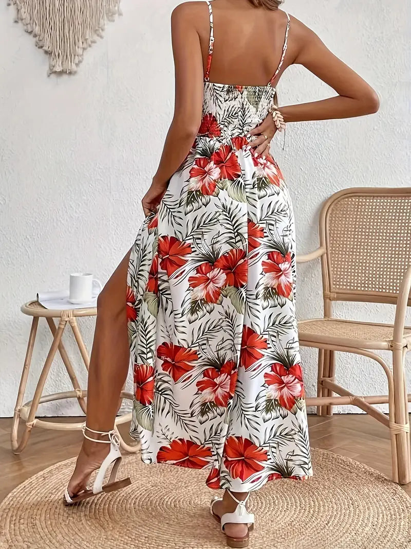 Colette | Bloemen midi jurk zomers elegant casual