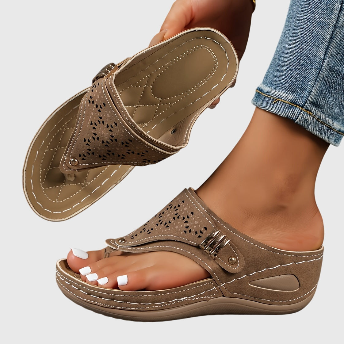 Livia | Stijlvol comfort sandalen dames instappers zomer