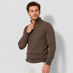 Men’s Sherpa Half-Zip Sweatshirt – Warm Stand Collar Pullover