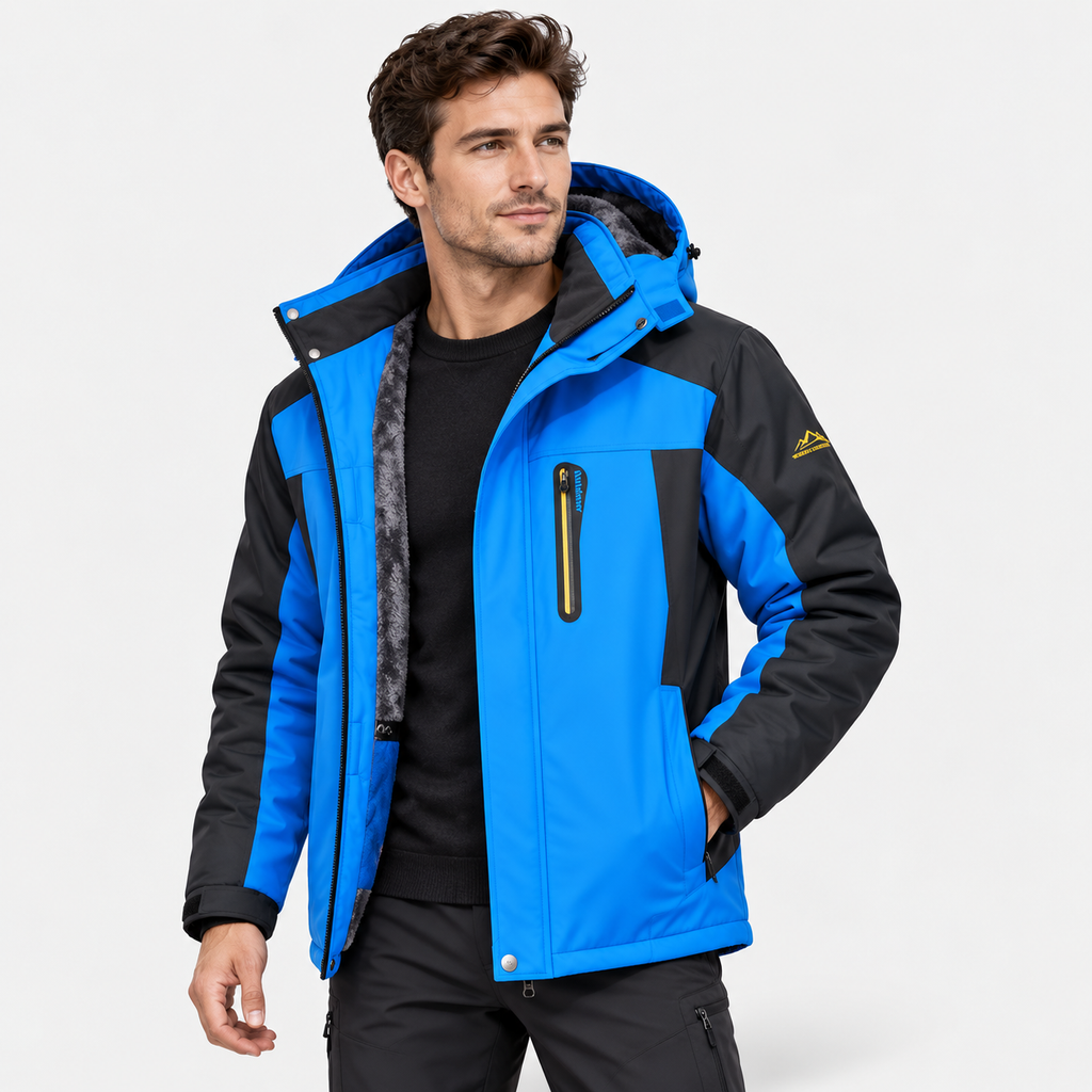 Men’s Heavyweight Fleece-Lined Hooded Winter Jacket
