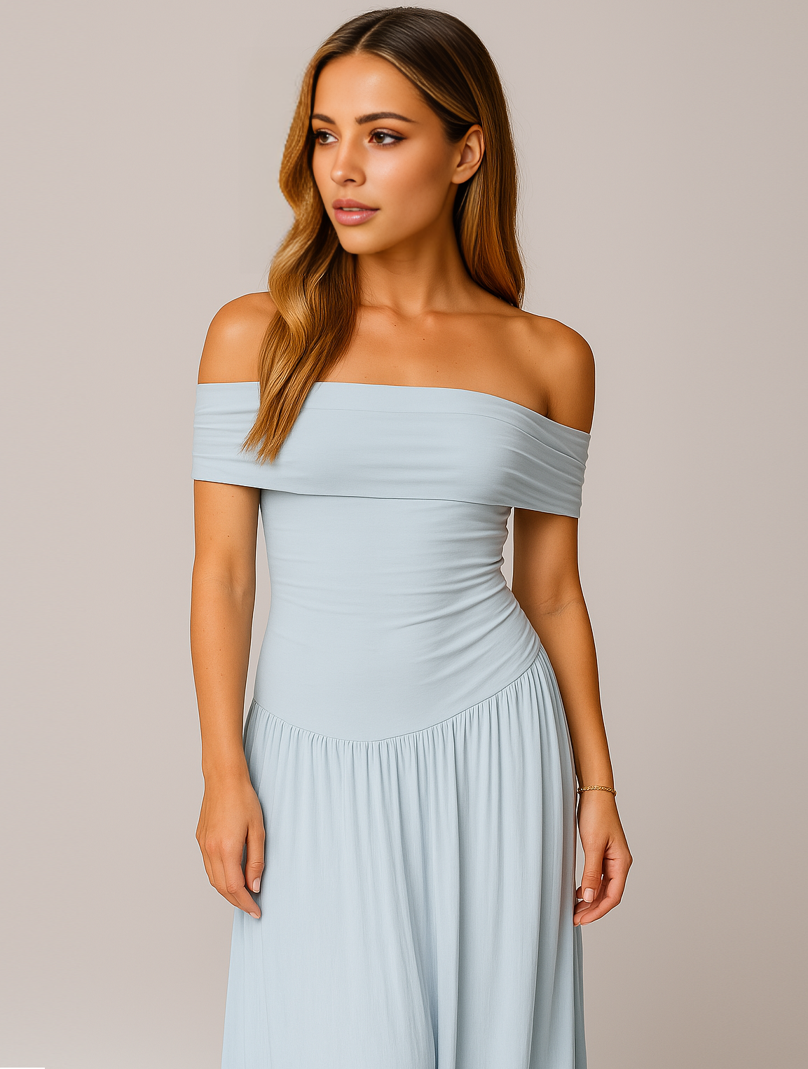 Arden | Plissé maxi jurk elegant bruiloft