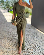 Isabella | Elegante geplooid avondjurk bruiloft