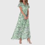 Lola | stijlvolle bloemen midi jurk zomer