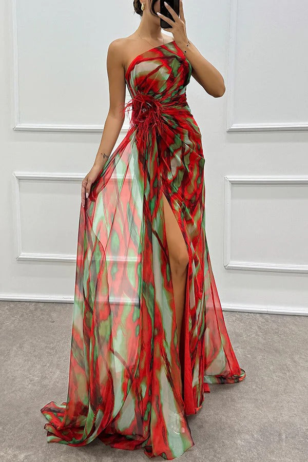 Isla | Kleurrijke maxi jurk elegant bruiloft