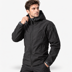 Men’s Winter Softshell Hooded Jacket – Warm Pocketed Outdoor Trench Coat