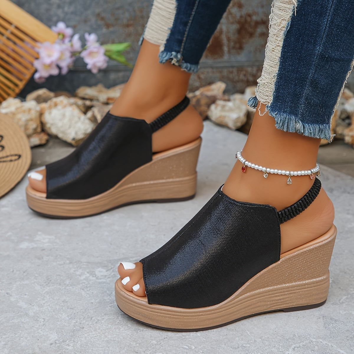 Aurora | Comfortabel sleehak sandalen dames instap schoenen