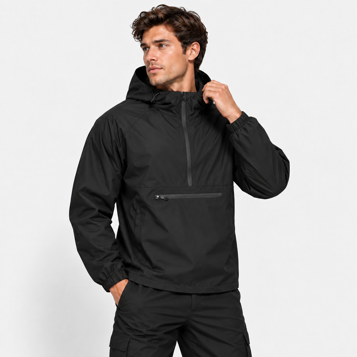 Men’s Sporty Pullover Jacket – Lightweight Autumn Layer