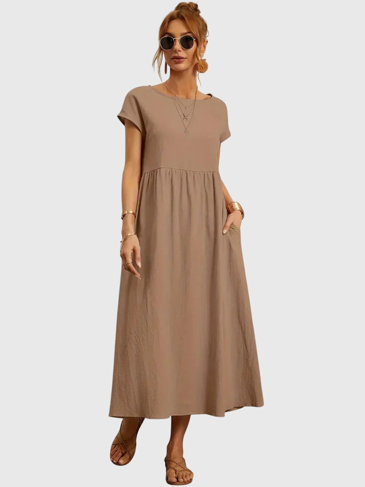 Giselle | luchtige casual midi jurk zomer
