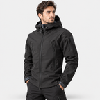 Men’s Winter Softshell Hooded Jacket – Warm Pocketed Outdoor Trench Coat