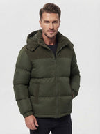 Men’s Warm Hooded Winter Jacket – Thickened Windproof Casual Outerwear