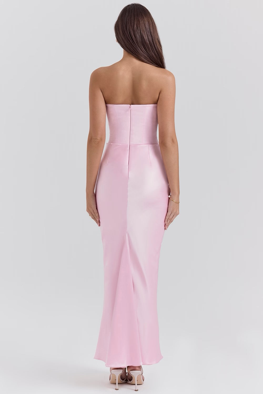 Camellia | Strapless kanten maxi jurk glamour avond