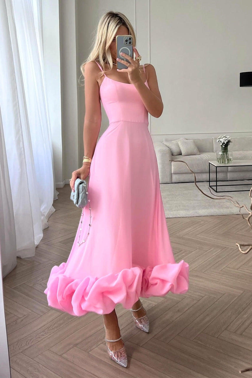 Dahlia | Vloeiende maxi jurk elegant casual bruiloft