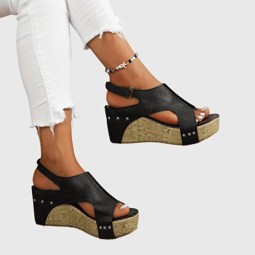 Lydia | Comfortabel sleehak sandalen plateau zomerschoenen dames