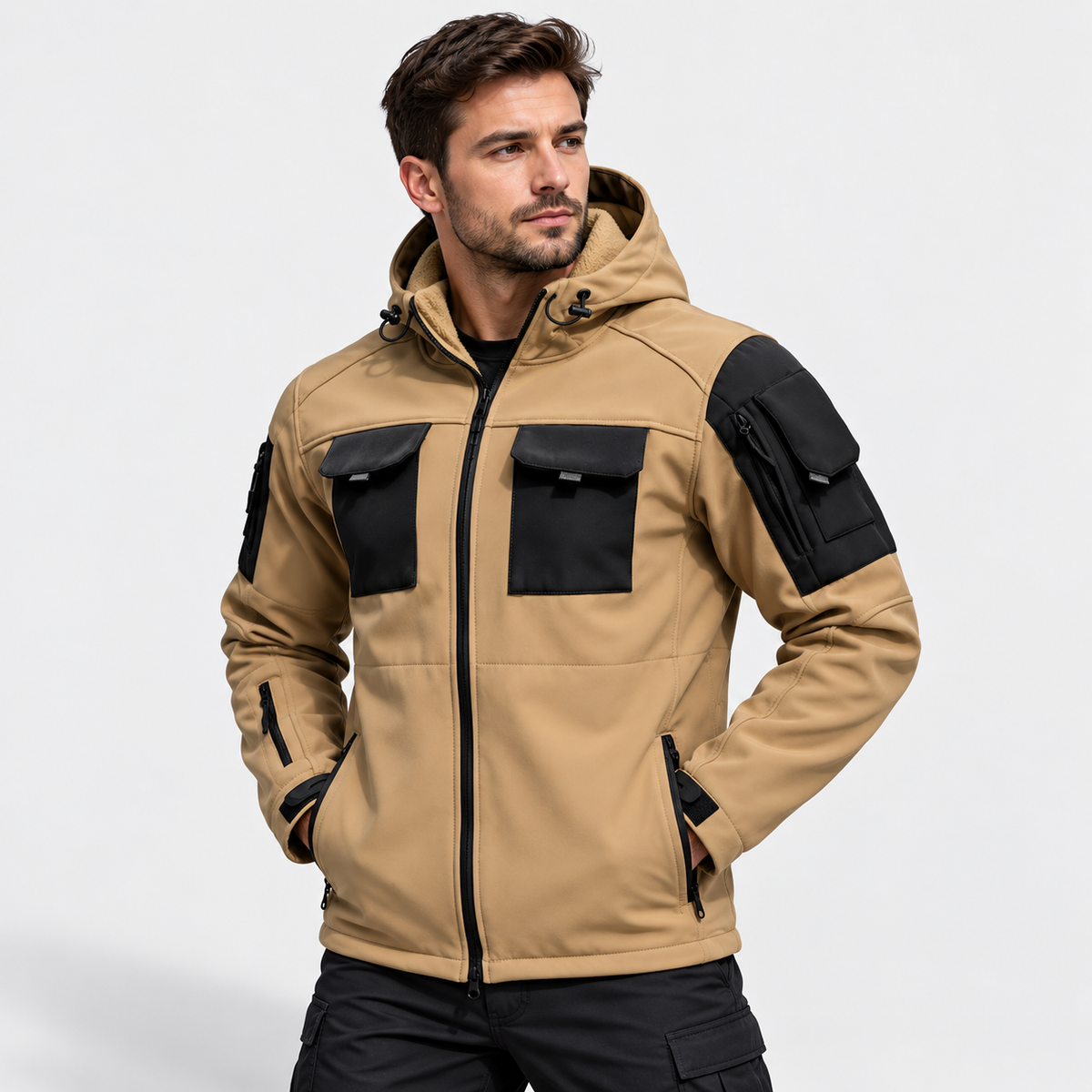 Men’s Hooded Softshell Outdoor Jacket