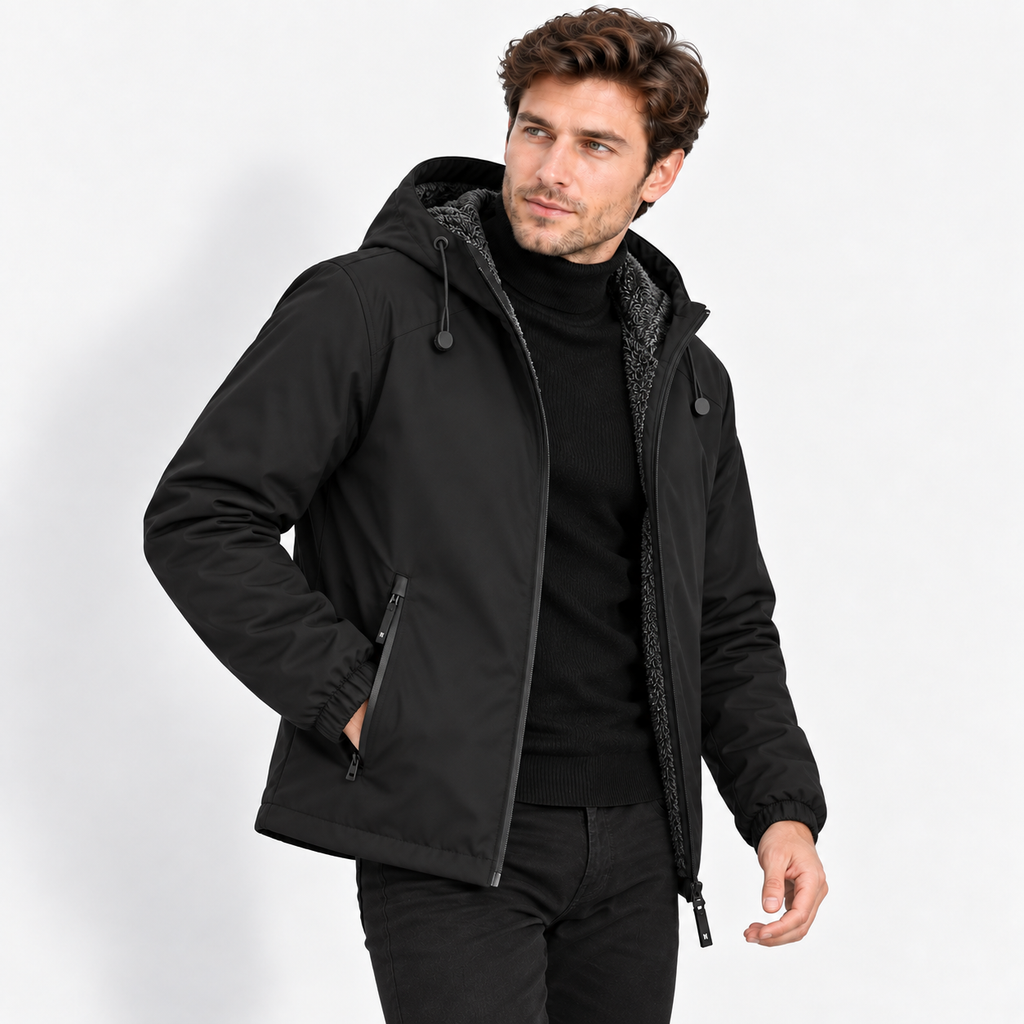 Men’s Fleece Hooded Zip-Up Jacket