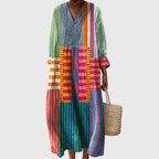 Stephanie | luchtige boho print midi jurk zomer